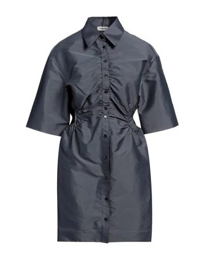Shop Sandro Woman Mini Dress Grey Size 10 Polyester, Polyamide