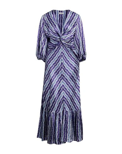 Shop Sandro Woman Maxi Dress Purple Size 8 Viscose