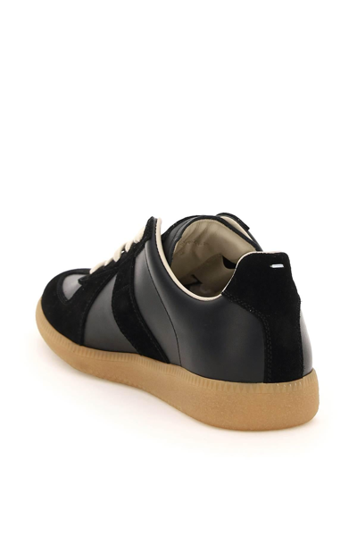 Shop Maison Margiela Leather Replica Sneakers