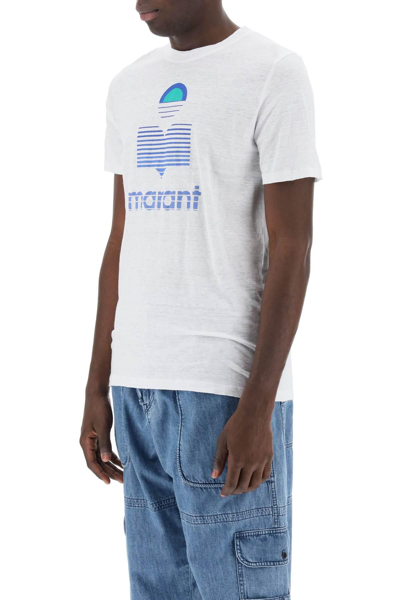 Shop Marant Karman Linen Jersey T Shirt
