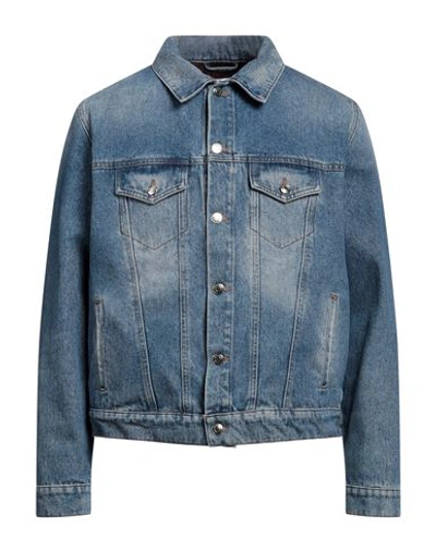 Shop Iro Man Denim Outerwear Blue Size L Cotton