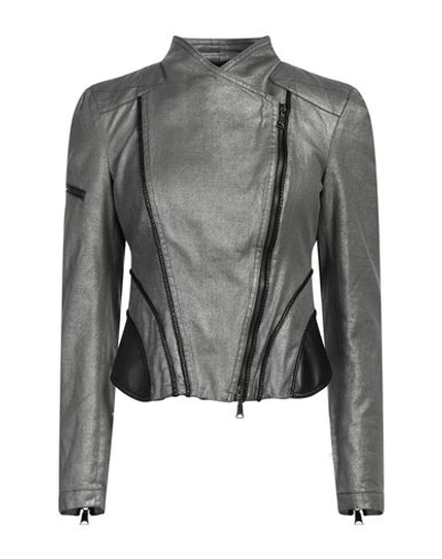 Shop Richmond Woman Jacket Grey Size 6 Cotton, Elastane