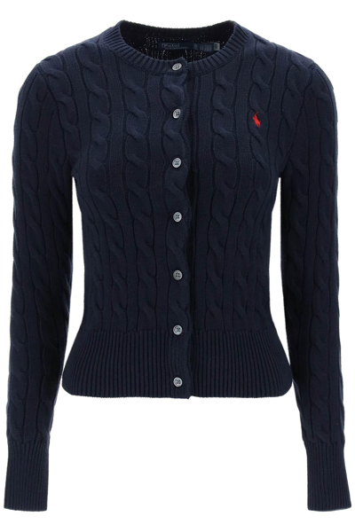 Polo Ralph Lauren Cotton Cable Long Sleeve Cardigan Blue