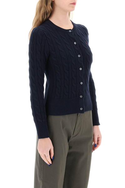 Polo Ralph Lauren Cotton Cable Long Sleeve Cardigan Blue