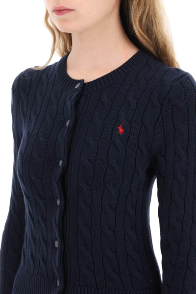 Polo Ralph Lauren Cotton Cable Long Sleeve Cardigan Blue