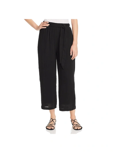 Shop Charlie Holiday Fairmont Womens Pleated Pull On Wide Leg Pants In Black