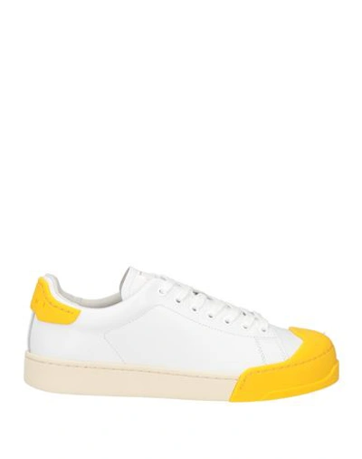 Shop Marni Man Sneakers Yellow Size 8 Soft Leather