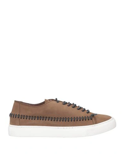 Shop Kjøre Project Man Sneakers Dark Brown Size 9 Leather