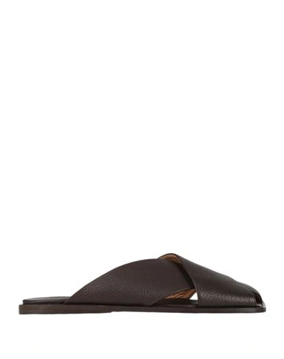 Marsèll Man Sandals Dark Brown Size 8 Leather In Brown