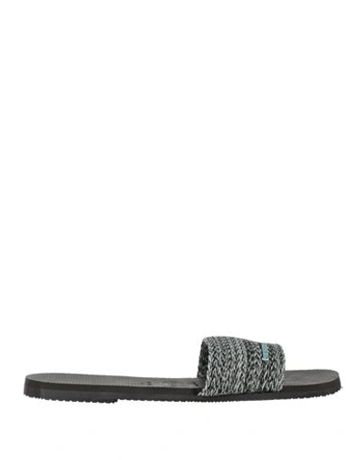 Shop Havaianas Woman Sandals Black Size 7/8 Textile Fibers