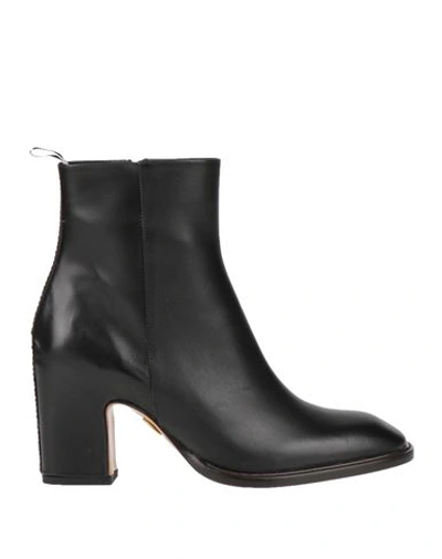 Thom Browne Woman Ankle Boots Black Size 8 Calfskin In Black