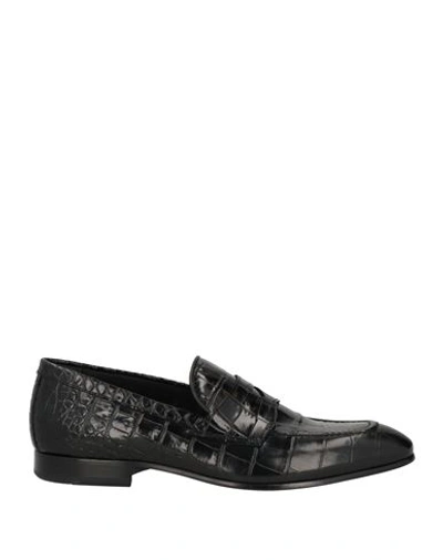 Shop Giovanni Conti Man Loafers Black Size 9 Leather