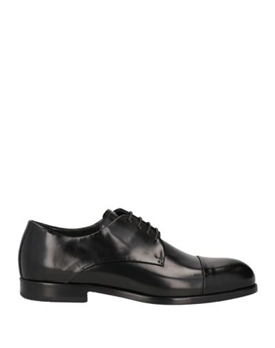 Shop Giovanni Conti Man Lace-up Shoes Black Size 9 Leather