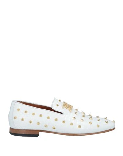 Shop Mich E Simon Mich Simon Man Loafers White Size 9 Leather