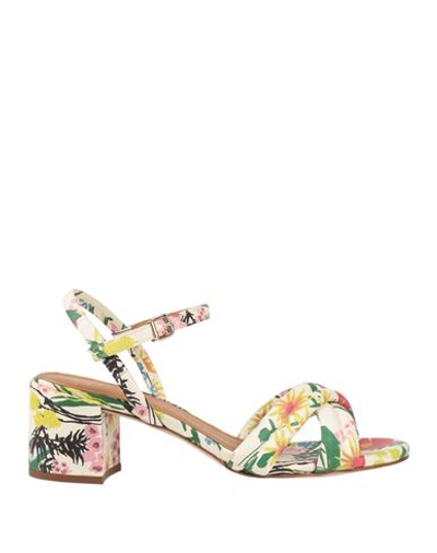 Shop Pedro Miralles Woman Sandals Off White Size 9 Leather