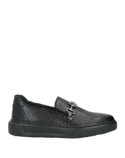 Shop Giovanni Conti Man Sneakers Black Size 9 Leather