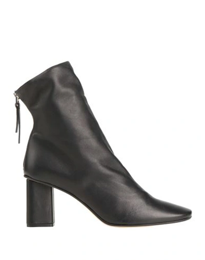 Shop Emporio Armani Woman Ankle Boots Black Size 7 Leather