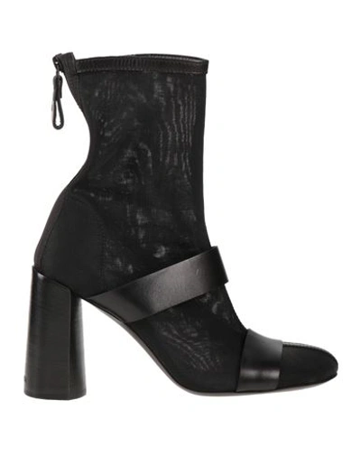 Shop Premiata Woman Ankle Boots Black Size 6 Textile Fibers, Leather