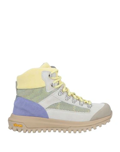 Shop Diemme Woman Ankle Boots Off White Size 8 Leather, Textile Fibers