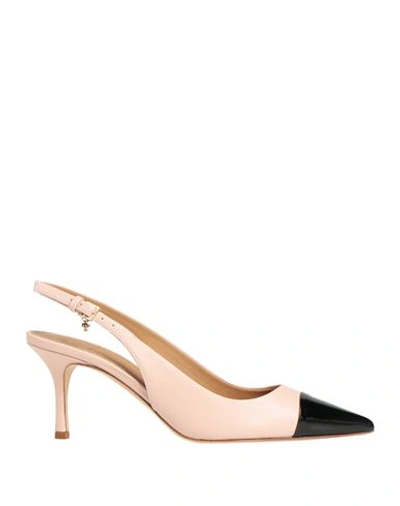Shop Tory Burch Woman Pumps Blush Size 7.5 Leather In Pink