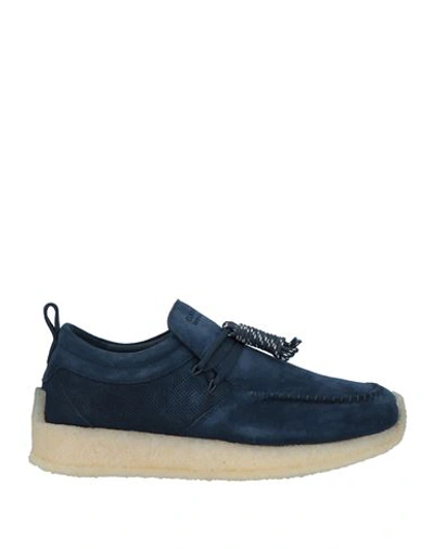 Shop Clarks Man Lace-up Shoes Navy Blue Size 10.5 Leather