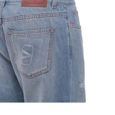 Shop Valentino Cotton Denim Jeans