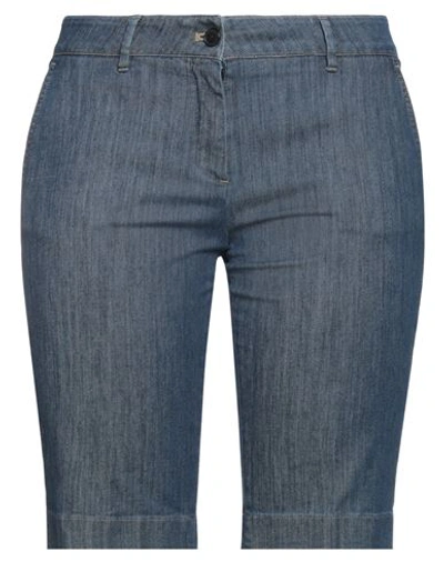 Shop Windsor . Woman Denim Shorts Blue Size 12 Cotton, Polyester, Elastane