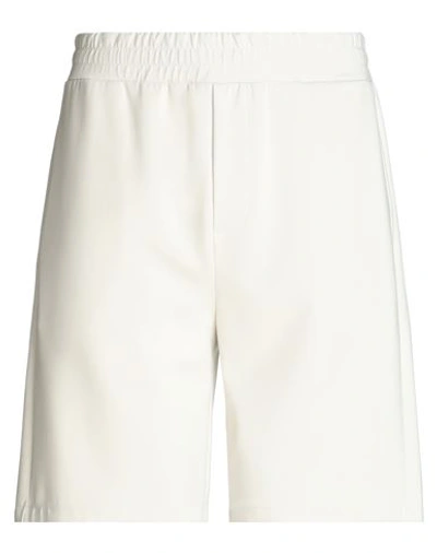 Shop Kiefermann Man Shorts & Bermuda Shorts Off White Size Xl Modal, Elastane, Polyamide