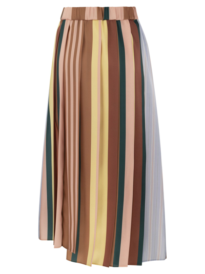 Shop Weekend Max Mara Fagus Pleated Skirt In Printed Twill