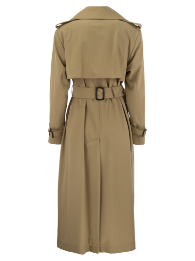 Shop Weekend Max Mara Giostra Double Breasted Trench Coat In Water Repellent Gabardine