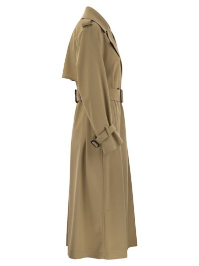 Shop Weekend Max Mara Giostra Double Breasted Trench Coat In Water Repellent Gabardine