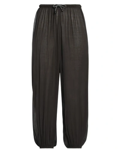 Shop Sophie Deloudi Woman Cropped Pants Steel Grey Size 2 Viscose