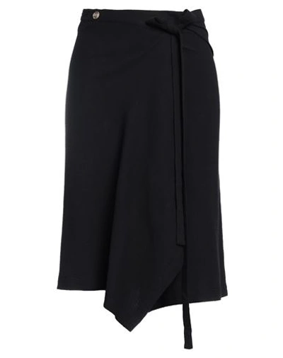 Shop Sophie Deloudi Woman Midi Skirt Black Size 3 Cotton
