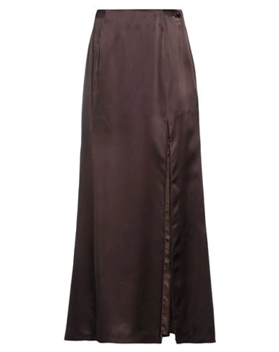 Shop Bite Studios Woman Maxi Skirt Dark Brown Size 10 Organic Silk