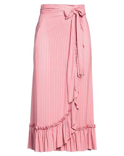 Loretta Caponi Woman Maxi Skirt Magenta Size L Viscose In Magenta