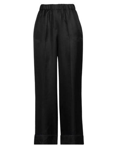 The Nina Studio Woman Pants Black Size 6 Silk In Black