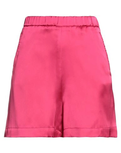 Shop The Nina Studio Woman Shorts & Bermuda Shorts Fuchsia Size 6 Polyester In Pink