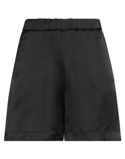 Shop The Nina Studio Woman Shorts & Bermuda Shorts Black Size 8 Polyester