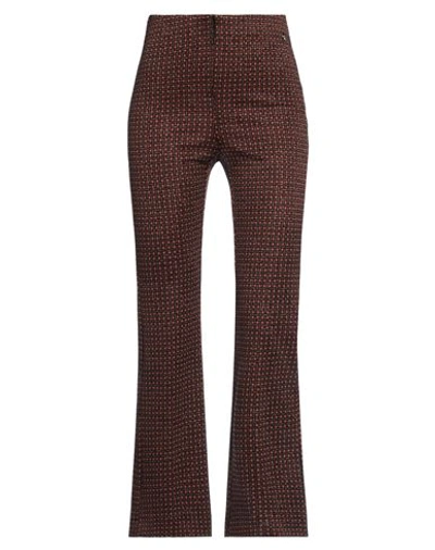 Rebel Queen By Liu •jo Woman Pants Rust Size Xs Polyester, Cotton, Metallic Polyester, Elastane In Red