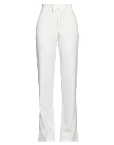 Shop Themis Z Woman Pants Ivory Size 8 Acetate, Polyethylene In White