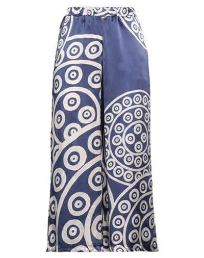 Shop Themis Z Woman Pants Slate Blue Size 8 Silk