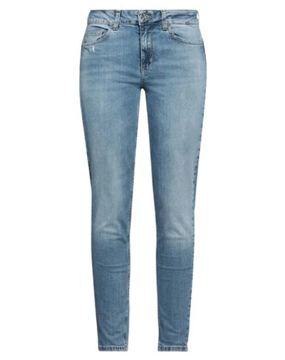 Shop Liu •jo Woman Jeans Blue Size 29w-30l Cotton, Elastane