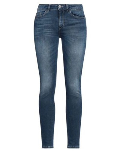 Shop Liu •jo Woman Jeans Blue Size 28w-30l Cotton, Elastane