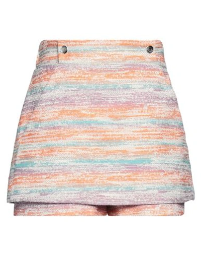 Shop Maje Woman Shorts & Bermuda Shorts Orange Size 6 Polyester, Cotton, Polyamide, Metallic Fiber