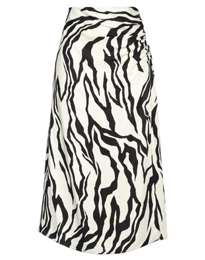 Shop Maison Rabih Kayrouz Woman Midi Skirt Ivory Size 10 Viscose In White
