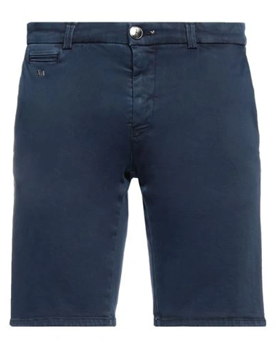 Shop Tramarossa Man Denim Shorts Navy Blue Size 36 Cotton, Polyester, Elastane