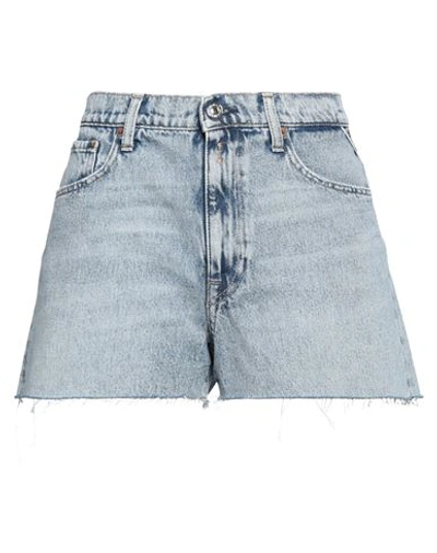 Shop Replay Woman Denim Shorts Blue Size 30 Cotton