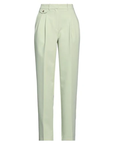 Shop Selected Femme Woman Pants Light Green Size 6 Recycled Polyester, Polyester, Viscose, Elastane