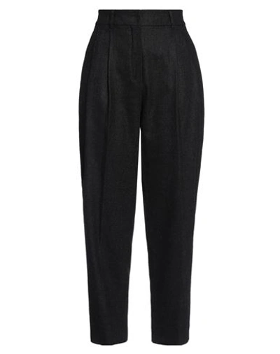Shop 's Max Mara Woman Pants Steel Grey Size 16 Virgin Wool, Elastane
