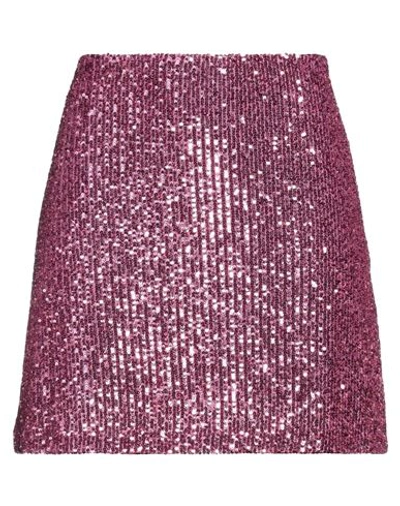 Shop In The Mood For Love Woman Mini Skirt Fuchsia Size M Polyester In Pink